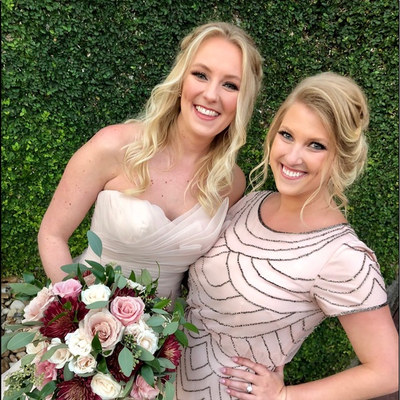 Adrianna Pappell beaded blouson dress - Picture 2 of 5